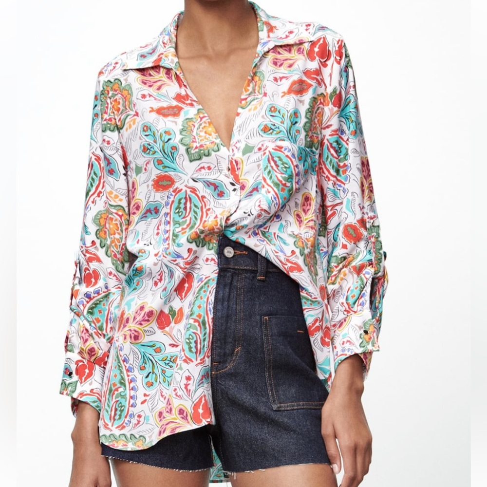 ZARA-Floral Print Shirt